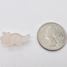 Load image into Gallery viewer, Pink Dinosaur Rose Quartz Triceratops Figurine/Worry | 22x12x7.5mm | Pink - PremiumBead Alternate Image 3
