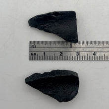 Load image into Gallery viewer, Meteor Fragments Pendant Beads | 9 grams | 2 Beads | Black | 31x16x8- 28x19x8mm - PremiumBead Alternate Image 5