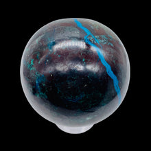 Load image into Gallery viewer, Chrysocolla Cuprite Scry Crystal Round | 65mm | Blue/Copper | 1 Sphere