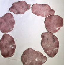 Load image into Gallery viewer, Lovely 1 Pink Rhodonite Wavy Oval Pendant 52x35x5-47x30x7mm Bead 7398 - PremiumBead Alternate Image 2