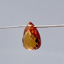 Load image into Gallery viewer, Sapphire, Faceted Padparadscha .47ct Briolette | 5x3.5mm | Orange | 1 Bead |