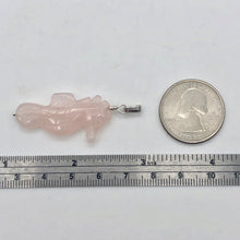 Load image into Gallery viewer, Rose Quartz Hand Carved Seahorse w/Silver Findings Pendant - So Cute! 509244RQS - PremiumBead Alternate Image 4