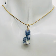 Load image into Gallery viewer, Adorable! Sodalite Cat & 22K Vermeil Pendant 509257SDG
