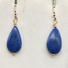 Load image into Gallery viewer, Blue Lapis Lazuli Earrings | 14k Gold Earrings | Handmade Jewelry - PremiumBead Alternate Image 7
