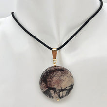Load image into Gallery viewer, Porcelain Jasper 30mm Disc and 14K Gold Filled Pendant 510602H - PremiumBead Alternate Image 9