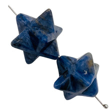 Load image into Gallery viewer, Kabbalah 2 Carved Sodalite Merkabah Star Beads 9288SD