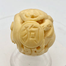 Load image into Gallery viewer, Carved Chinese Zodiac Year of the Dog Water Buffalo Bone Bead|30mm|Cream|1 Bead| - PremiumBead Alternate Image 3