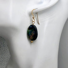 Load image into Gallery viewer, Abalone 14K Gold Filled Drop Earrings | 1 1/4" Long | Blue | 1 Pair Earrings |