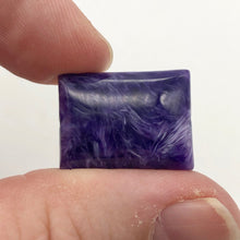 Load image into Gallery viewer, 70cts of Rare Rectangular Pillow Charoite Beads | 2 Beads | 25x20x8mm | - PremiumBead Alternate Image 10