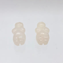 Load image into Gallery viewer, 2 Carved Rose Quartz Goddess of Willendorf Beads | 20x9x7mm | Pink - PremiumBead Alternate Image 2