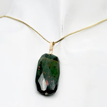 Load image into Gallery viewer, Hand Made Bloodstone Focal Pendant with 14K Gold Filled Findings | 1 1/2" Long
