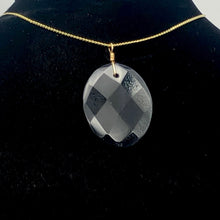 Load image into Gallery viewer, Onyx 14K Gold Filled Faceted Oval Pendant | 2" Long | Black |