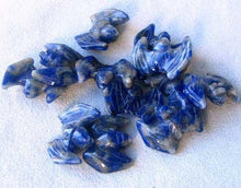Load image into Gallery viewer, Spooky 2 Hand Carved Sodalite Bat Beads | 21x16x5mm | Blue white - PremiumBead Alternate Image 2