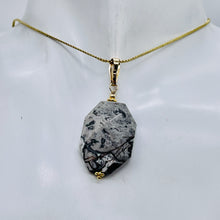 Load image into Gallery viewer, Picasso Jasper 14K Gold Filled Drop/Dangle | 1 3/4" Long | Gray/Black| 1 Pendant