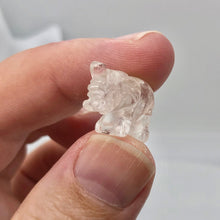 Load image into Gallery viewer, 2 Wild Hand Carved Clear Quartz Elephant Beads | 22.5x21x10mm | Clear - PremiumBead Alternate Image 8
