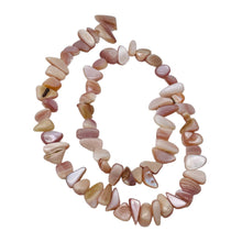 Load image into Gallery viewer, Pink Mother of Pearl Shell Briolette Bead Strand 103145