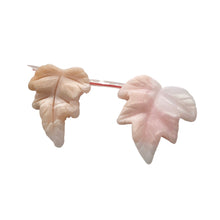 Load image into Gallery viewer, 7 Pink Peruvian Opal 19x17mm Leaf Briolette Beads for Jewelry Making 10823D
