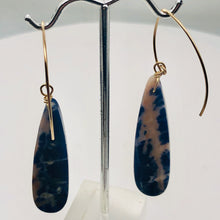 Load image into Gallery viewer, Sodalite 14K Gold Filled Teardrop Earrings | 3" Long | Blue/Pink | 1 Pair |