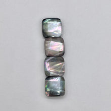 Load image into Gallery viewer, 4 Beads of Faceted Tahitian Mop Shell Square Beads 009396