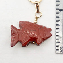 Load image into Gallery viewer, Jasper Koi Fish Pendant Necklace | Semi Precious Stone Jewelry | 14kgf Pendant | - PremiumBead Alternate Image 6