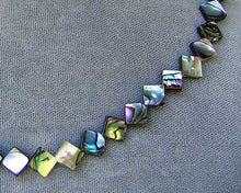 Load image into Gallery viewer, Exciting! Abalone Diagonal Square Bead Strand 105762 - PremiumBead Alternate Image 2