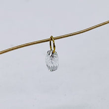 Load image into Gallery viewer, Natural White Conflict Free Diamond Briolette 18K Pendant | 3.5x2mm, Loop: 4mm |
