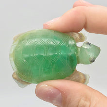 Load image into Gallery viewer, Natural Fluorine Turtle Figurine | 2 1/8x1 3/8x3/4" | Green | 235 carats | 10856 - PremiumBead Alternate Image 2