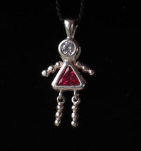 Load image into Gallery viewer, July! Crystal Kid Girl & Silver Pendant 9924Gg - PremiumBead Primary Image 1