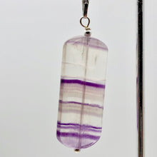 Load image into Gallery viewer, Striped Lavender Fluorite & Sterling Silver Pendant | 40x16x7mm |