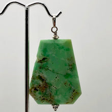 Load image into Gallery viewer, Chrysoprase Flat Nugget Sterling Silver Drop Pendant | 2 1/4" Long | Green |