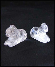 Load image into Gallery viewer, Cuddly! 2 Carved Quartz Crystal Horse Pony Beads - PremiumBead Primary Image 1