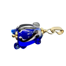Load image into Gallery viewer, Lampwork Frog 14K Gold Filled Frog | 1" Long | Navy Blue | 1 Pendant |