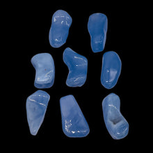 Load image into Gallery viewer, Chalcedony 55g Nugget Beads | 32x15x9 to 26x16x9mm | Blue | 8 Pendant Beads |