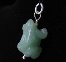 Load image into Gallery viewer, Ribbit! Aventurine Frog Solid Sterling Silver Pendant 509266AVS - PremiumBead Alternate Image 4