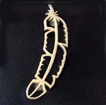 Load image into Gallery viewer, Fancy! One 6 Gram Sterling Silver Feather Pin 7680 - PremiumBead Primary Image 1