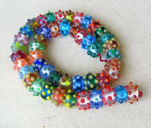Load image into Gallery viewer, 5 Hand Made Glass Lampwork Bumpy Roundel Beads 7599 - PremiumBead Alternate Image 3