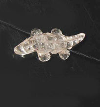 Load image into Gallery viewer, Icy Gators 2 Carved Quartz Alligators Beads | 28x14x7mm | Quartz - PremiumBead Alternate Image 2