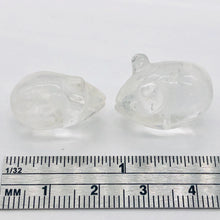 Load image into Gallery viewer, Cute Quartz Carved Mouse Beads | 19x11x11 mm | Clear