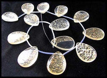 Load image into Gallery viewer, 1 Sparkly Golden Syn. Quartz 35x25mm Pendant Bead 8055 - PremiumBead Alternate Image 4