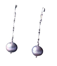 Load image into Gallery viewer, Romance Moonshine Natural Pearl with Solid Sterling Silver Earrings 303123A