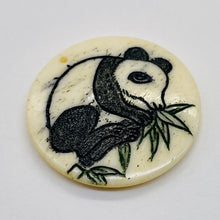 Load image into Gallery viewer, Koala Round Pendant Bead | 25x4mm | Black Green White | 1 Bead |