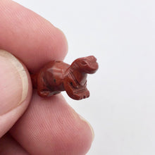 Load image into Gallery viewer, Dinosaur 2 Carved Brecciated Jasper Diplodocus Beads | 25x11.5x7.5mm | Red - PremiumBead Alternate Image 5