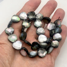 Load image into Gallery viewer, Black Lip Mother of Pearl Heart | 14x14x7 | Black Silver | 2 Bead(s)