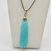 Load image into Gallery viewer, Gemmy Blue Peruvian Opal 12Kgf Designer Pendant 507560B - PremiumBead Alternate Image 2