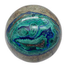 Load image into Gallery viewer, Azurite Malachite Chrysoprase Scry Crystal Sphere | 55mm | Green/Blue/Brown | 1