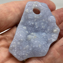 Load image into Gallery viewer, 155cts Blue Chalcedony Natural & Untreated Designer Pendant Bead 10506O - PremiumBead Alternate Image 8