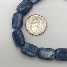 Load image into Gallery viewer, Kyanite Rectangle Chatoyant Bead Strand | Blue | 14x10x4 | 30 Beads |