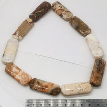 Load image into Gallery viewer, Conglomerate Jasper Rounded Rectangle Strand | 40X15X5 | Pastels/Brown | 10 Bead