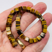 Load image into Gallery viewer, Wildly Exotic Tigereye 6mm Cube Bead 8 inch Strand 9473HS
