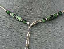 Load image into Gallery viewer, Designer Original Ruby Zoisite Drop Sterling Silver 20-24 inch Necklace 6336 - PremiumBead Alternate Image 4